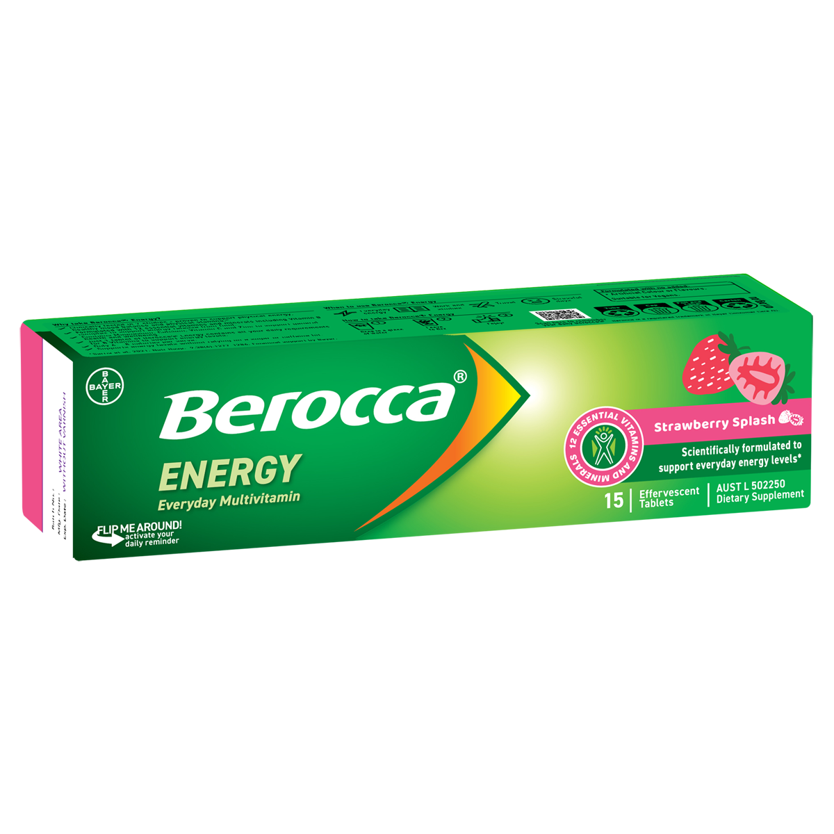 Berocca Energy Strawberry Splash Packshot