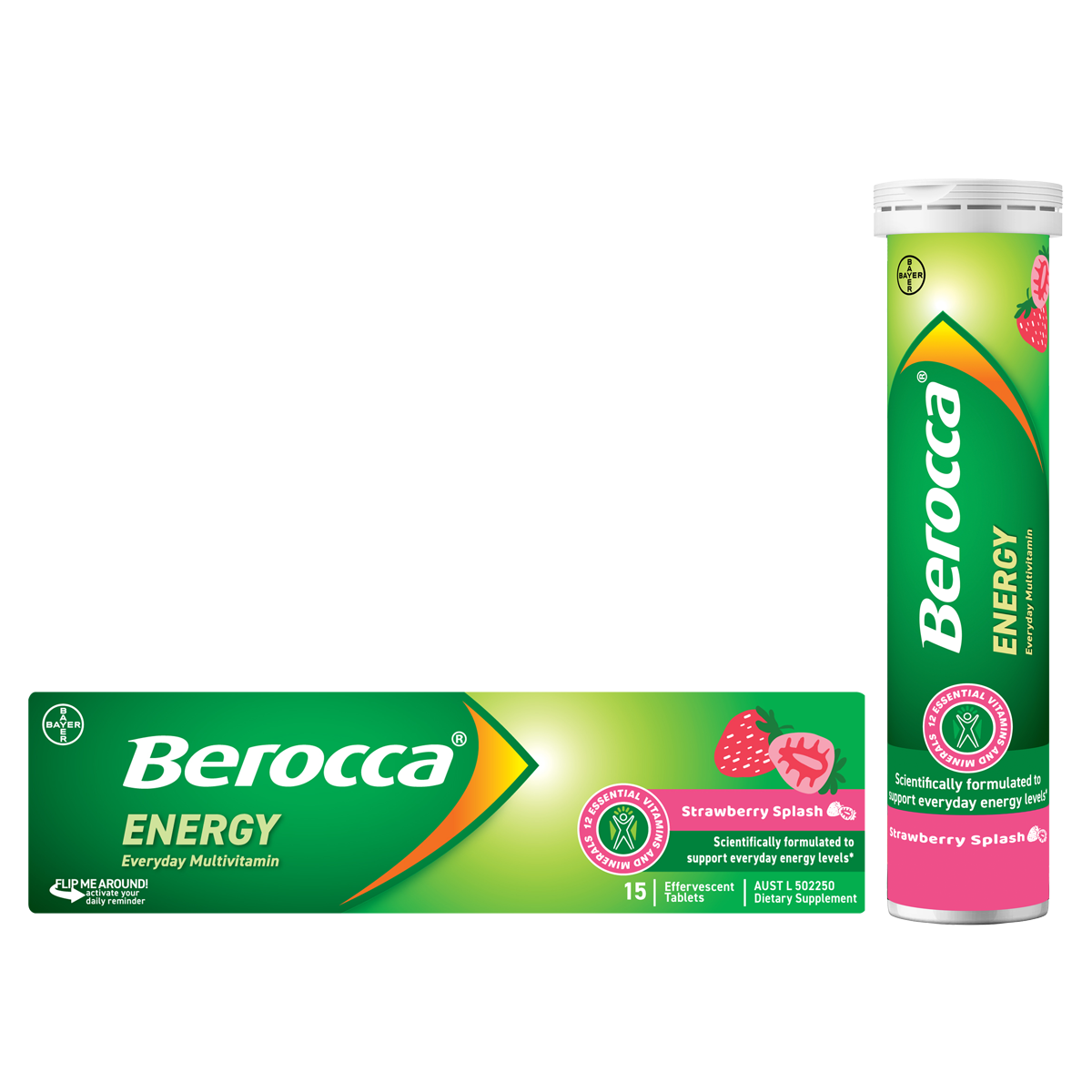 Berocca Energy Strawberry Splash Packshot Pack