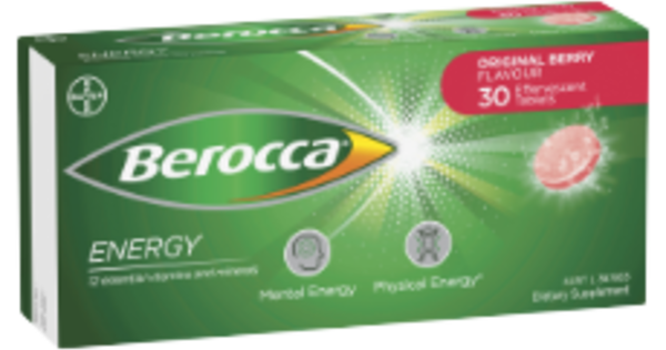 Amazon | Berocca Energy Vitamin Original Berry Effervescent